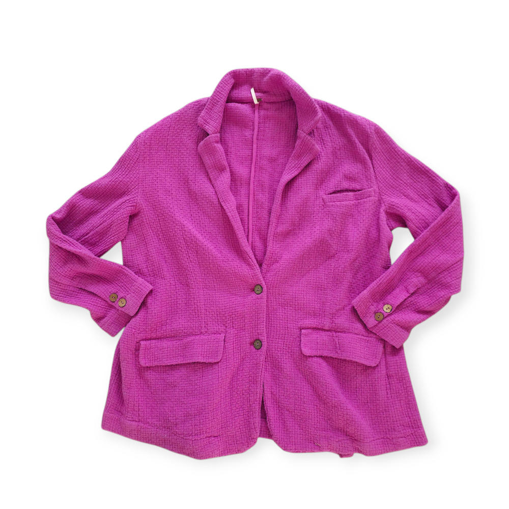 Free People Pink Blazer-Cardigan